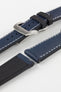 Artem Straps HydroFlex™ Navy Hybrid FKM Rubber Watch Strap with White Stitching