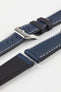 Artem Straps HydroFlex™ Navy Hybrid FKM Rubber Watch Strap with White Stitching