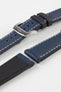 Artem Straps HydroFlex™ Navy Hybrid FKM Rubber Watch Strap with White Stitching