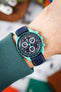 Artem Straps HydroFlex™ Navy Hybrid FKM Rubber Watch Strap with White Stitching