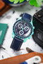 Artem Straps HydroFlex™ Navy Hybrid FKM Rubber Watch Strap with White Stitching