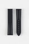 Artem Straps Loop-less™ Black Sailcloth Watch Strap with Black Stitching