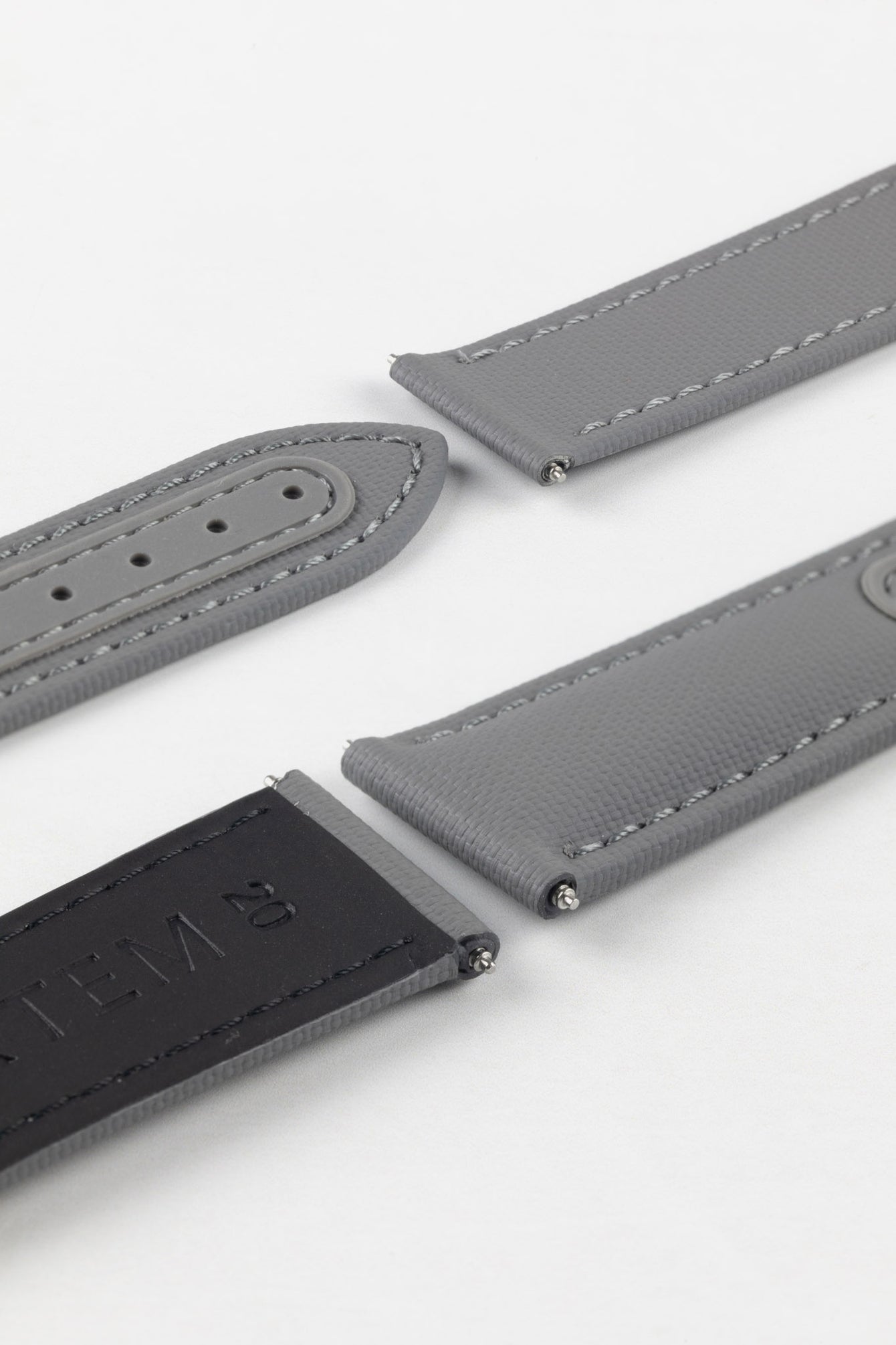 Artem Straps Loop-less™ Grey Sailcloth Watch Strap