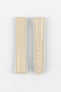 Artem Straps Loop-less™ Beige Sailcloth Watch Strap with White Stitching