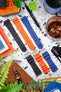 Bonetto Cinturini 284 Premium Rubber Sports Watch Strap in BLUE