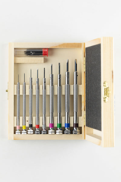 BECO TECHNIC Watch Repair Screwdriver Wooden Box Set