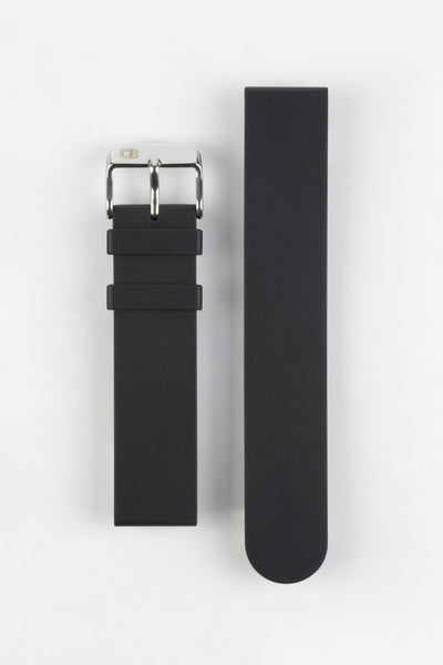 Bonetto Cinturini 270 Self-Punch Rubber Watch Strap in BLACK