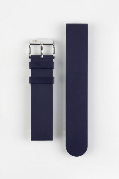 Bonetto Cinturini 270 Self-Punch Rubber Watch Strap in DARK BLUE