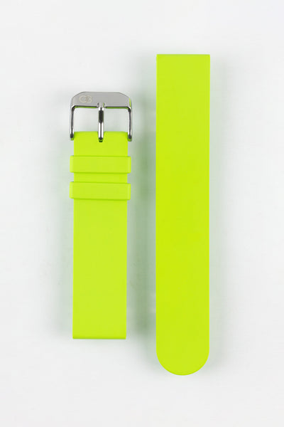 Bonetto Cinturini 270 Self-Punch Rubber Watch Strap in LIME GREEN