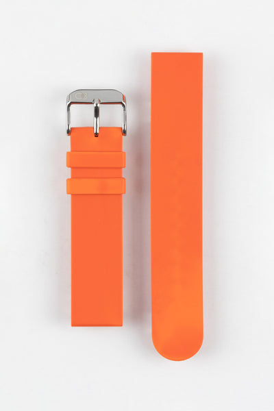 Bonetto Cinturini 270 Self-Punch Rubber Watch Strap in ORANGE