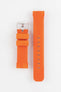 Bonetto Cinturini 317 Premium Rubber Watch Strap in ORANGE