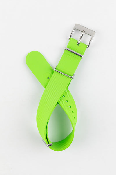 Bonetto Cinturini 328 Premium Rubber One-Piece Watch Strap in LIME GREEN