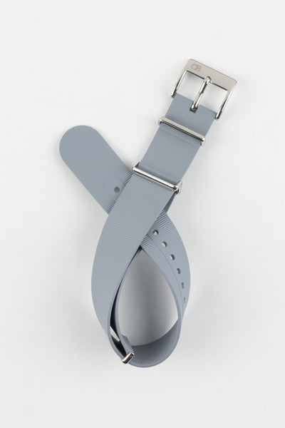 Bonetto Cinturini 328 Premium Rubber One-Piece Watch Strap in LIGHT GREY