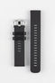 Bonetto Cinturini 330 Wide-Tang Parallel Rubber Watch Strap in BLACK