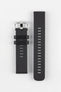 Bonetto Cinturini 330 Wide-Tang Parallel Rubber Watch Strap in BLACK