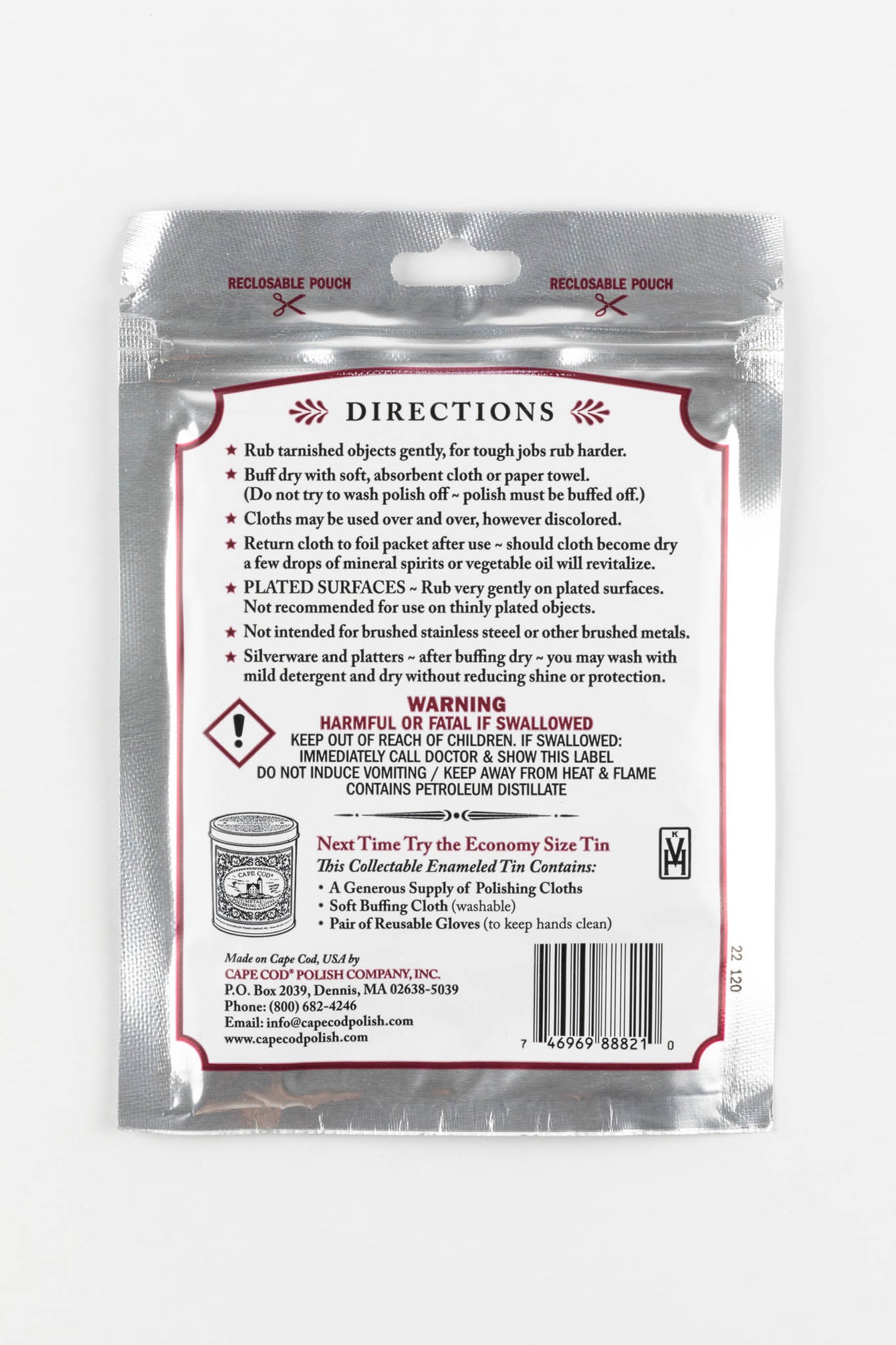 CAPE COD® Watch Polishing and Buffing Cloth Pack