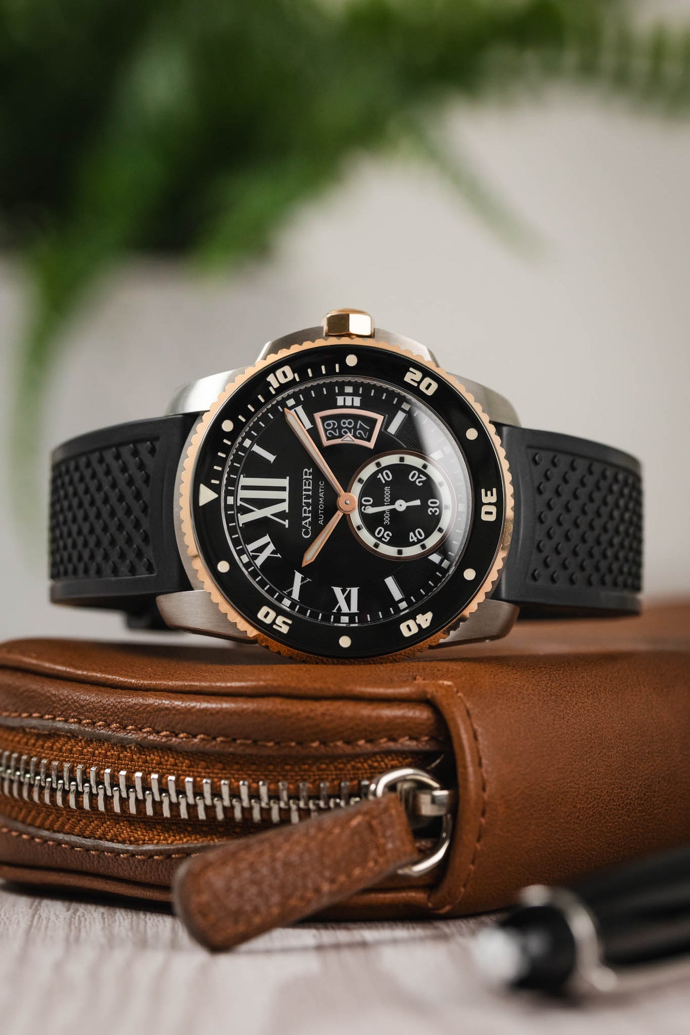 Steel and Rose Gold Cartier Calibre de Cartier Diver Watch – Watch
