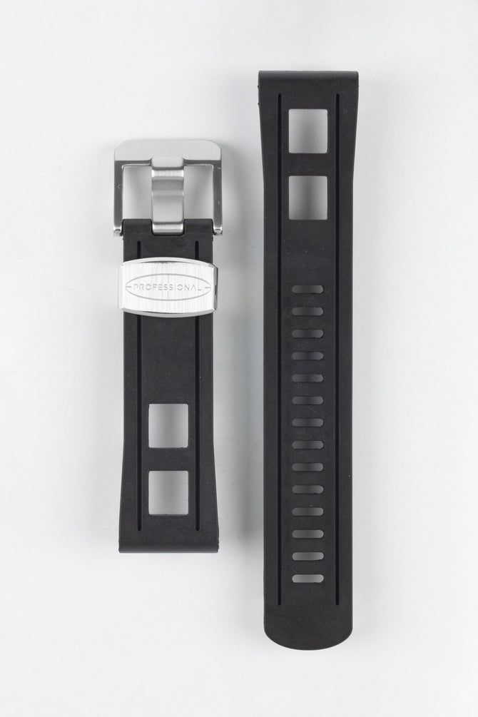CRAFTER BLUE CB01 Black Rubber Watch Strap