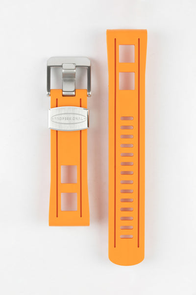 CRAFTER BLUE CB01 Orange Rubber Watch Strap