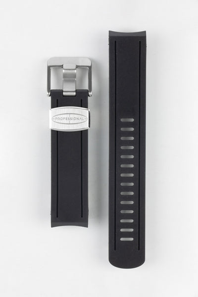 CRAFTER BLUE CB02 Black Rubber Watch Strap for Seiko Sumo