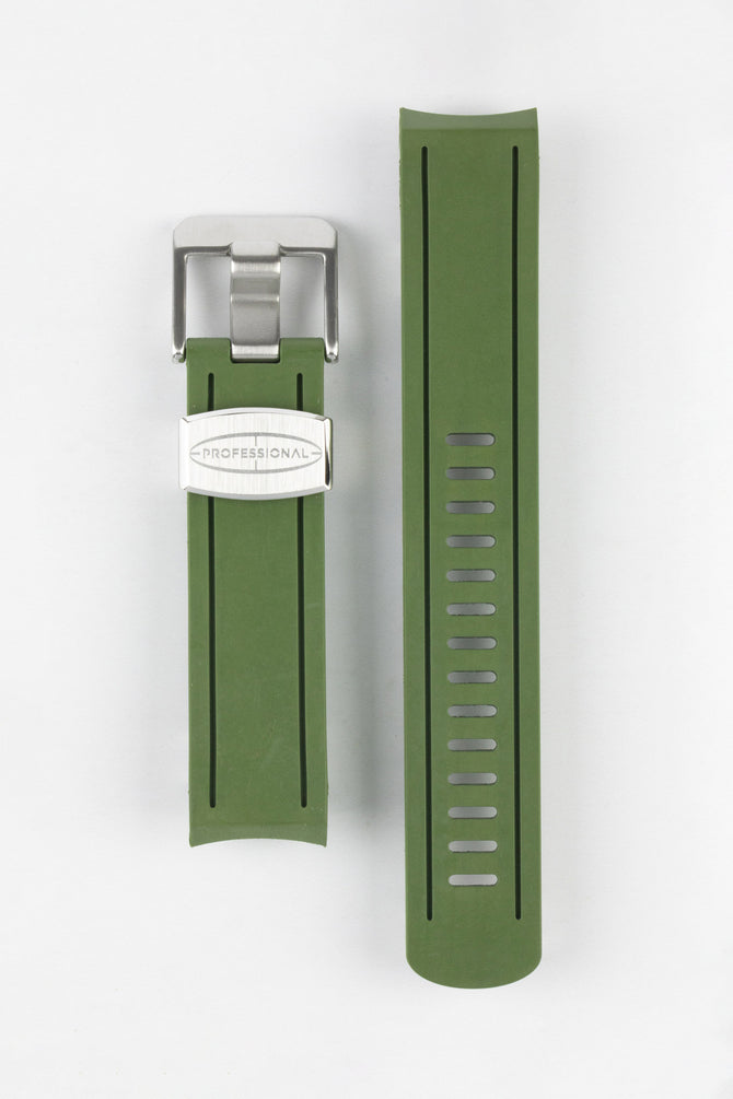 CRAFTER BLUE CB02 Green Rubber Watch Strap for Seiko Sumo