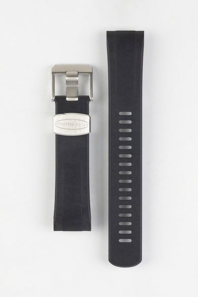 CRAFTER BLUE CB08 Rubber Watch Strap for Seiko "New" Turtle Series – BLACK