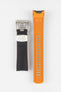 CRAFTER BLUE CB09 Rubber Watch Strap for Seiko "New" Samurai Series – BLACK & ORANGE