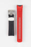 CRAFTER BLUE CB09 Rubber Watch Strap for Seiko "New" Samurai Series – BLACK & RED