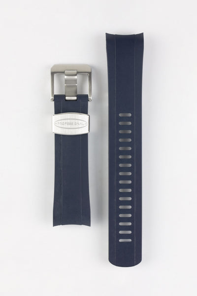 CRAFTER BLUE CB10 Rubber Watch Strap for Seiko 5 Sports Series – NAVY BLUE with Rubber & Steel Keepers