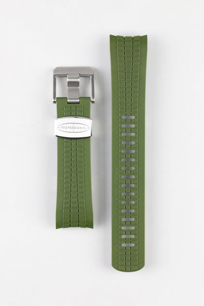 CRAFTER BLUE CB11 'Aquanaut' Rubber Watch Strap for Seiko 5 Sports Series – GREEN