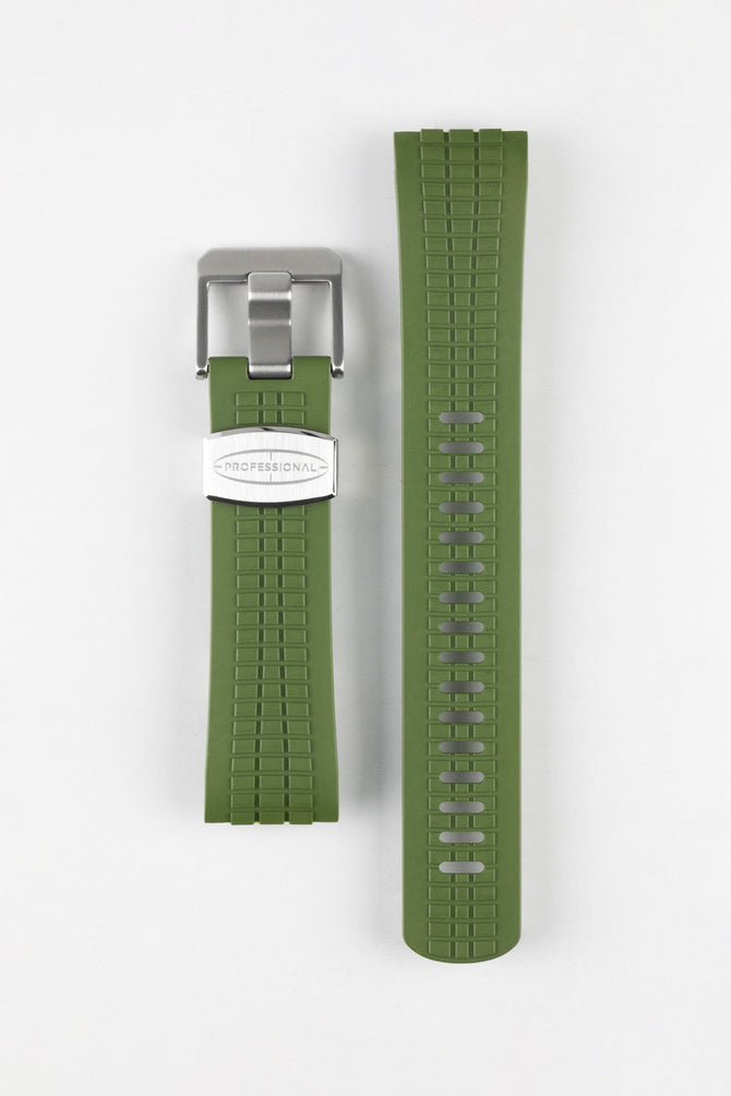 CRAFTER BLUE CB12 'Aquanaut' Rubber Watch Strap for Seiko Turtle – GREEN
