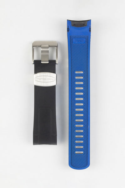 CRAFTER BLUE TD01 Rubber Watch Strap for Tudor Black Bay Series – BLACK & BLUE