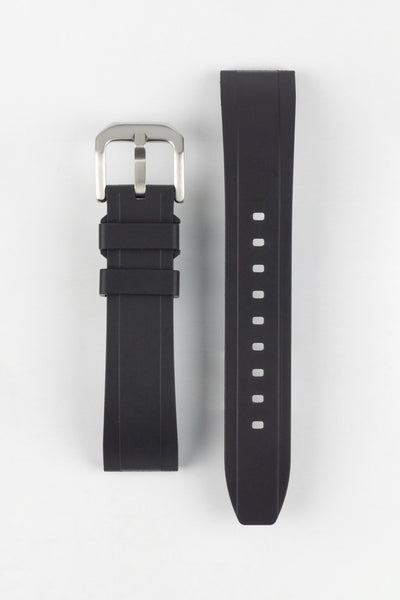 CRAFTER BLUE UX03 Black FKM Rubber Watch Strap