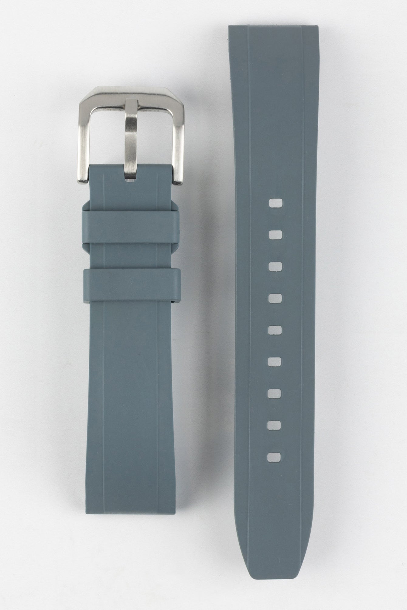 CRAFTER BLUE UX03 Grey FKM Rubber Watch Strap 20mm/18mm 125mm/70mm