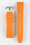 Bright orange watch strap made from FKM Rubber by Crafter Blue