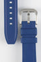 Close up of Crafter Blue UX03 Watch Strap with Brushed buckle showing the upper and underside