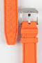 Close up of Crafter Blue UX07 Watch Strap with Brushed buckle showing the upper and underside