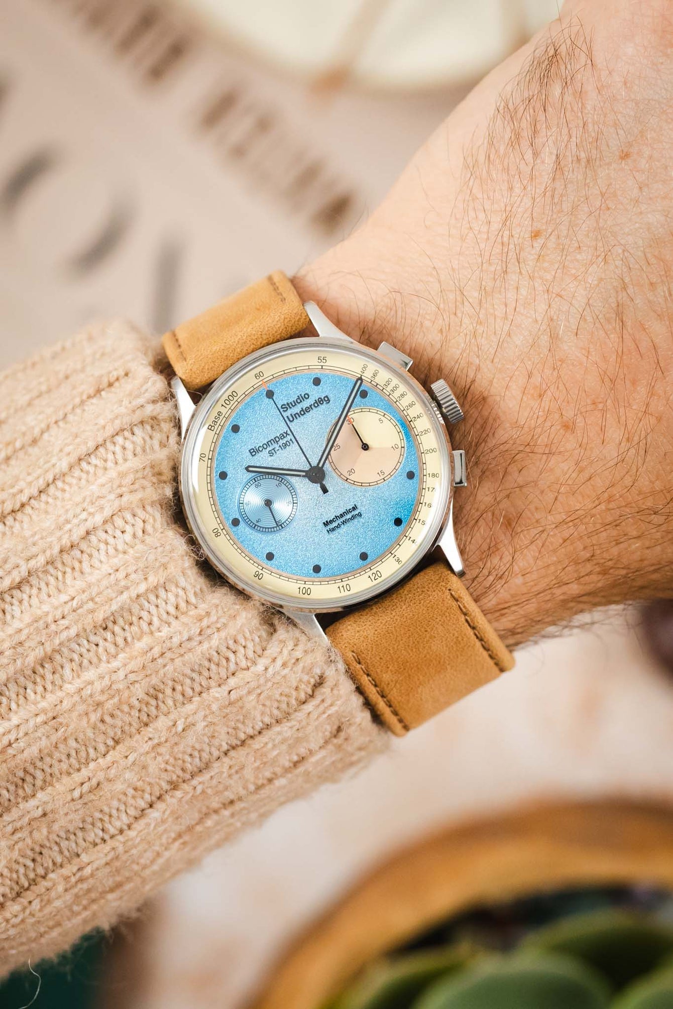 Di-Modell NATURAL Anti-Allergic Leather Watch Strap in HONEY