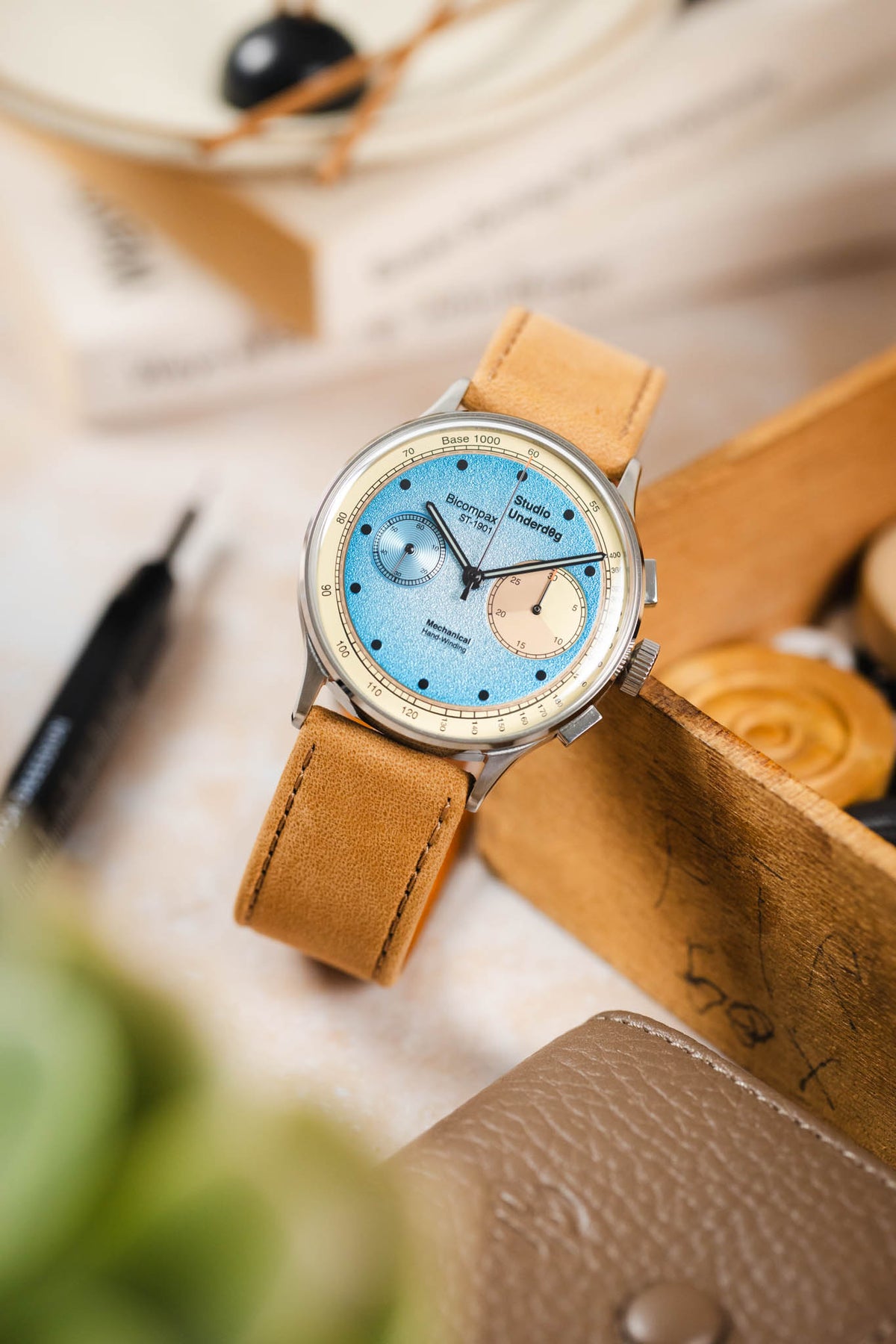 Di-Modell NATURAL Anti-Allergic Leather Watch Strap in HONEY