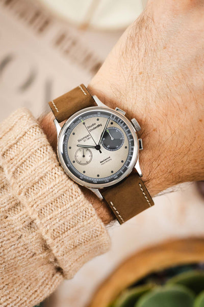Di-Modell NEVADA Leather Watch Strap in BROWN