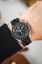 Di-Modell POLO SHERPA Waterproof Padded Leather Watch Strap in BLACK
