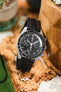 Di-Modell POLO SHERPA Waterproof Padded Leather Watch Strap in BLACK