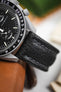 Di-Modell POLO SHERPA Waterproof Padded Leather Watch Strap in BLACK