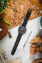 Di-Modell POLO SHERPA Waterproof Padded Leather Watch Strap in BLACK