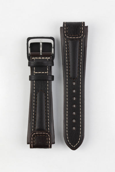 Di-Modell CHRONISSIMO Waterproof Leather Watch Strap in BROWN