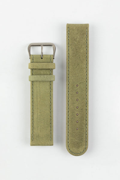 Di-Modell NATURAL Anti-Allergic Leather Watch Strap in GREEN
