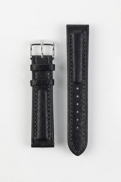 Di-Modell POLO SHERPA Waterproof Padded Leather Watch Strap in BLACK