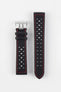 Di-Modell RALLYE Waterproof Sport Leather Watch Strap in BLACK / RED