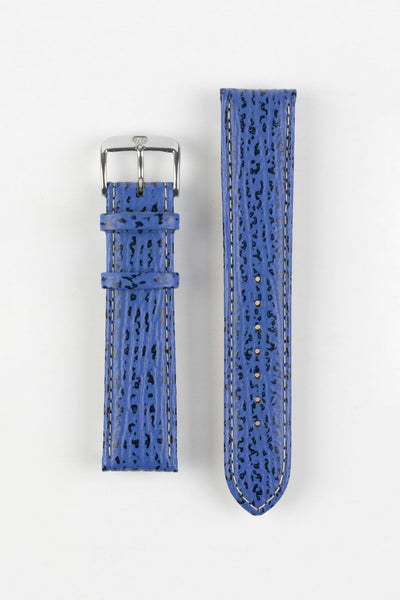 Di-Modell SHARKSKIN Waterproof Leather Watch Strap in ROYAL BLUE