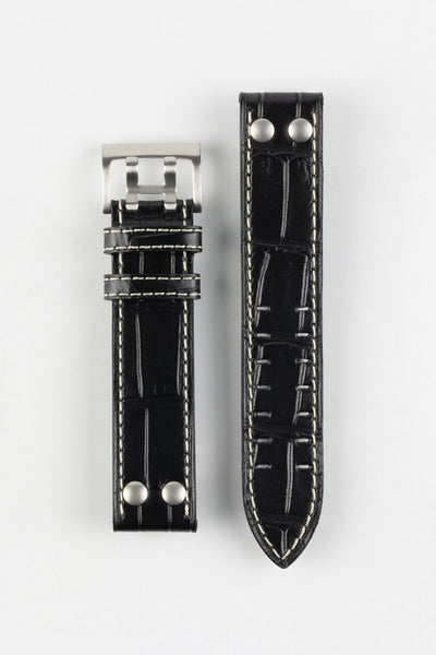 Di-Modell VENEZUELA Pilot Sport Watch Strap in BLACK